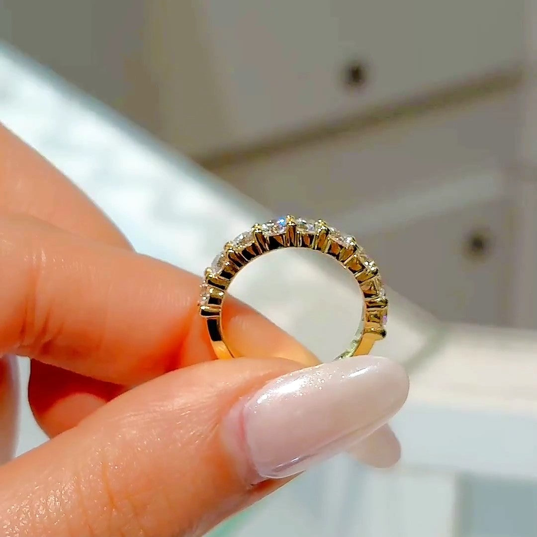 Bianca - Round Diamonds Half Eternity Ring - Prime & Pure