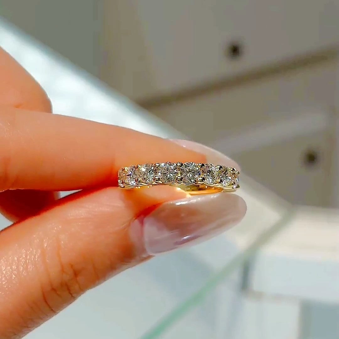 Bianca - Round Diamonds Half Eternity Ring - Prime & Pure