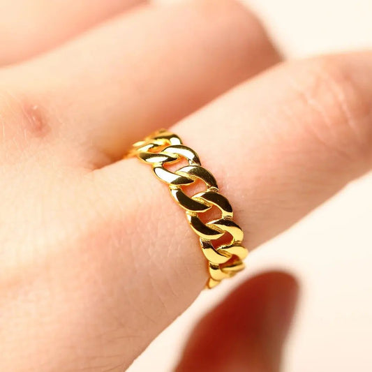 Adjustable Cuban Link Ring - Prime & Pure