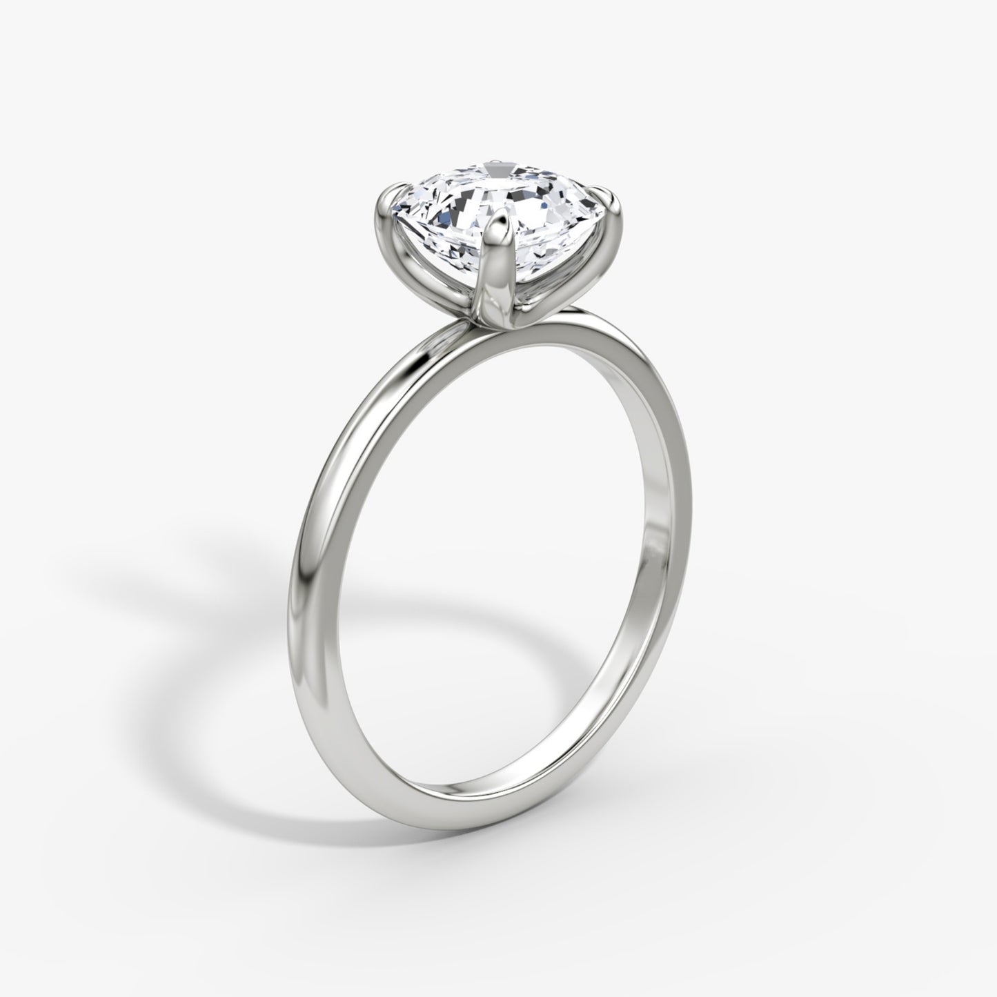 Asscher Cut Diamond Solitaire Ring - Prime & Pure