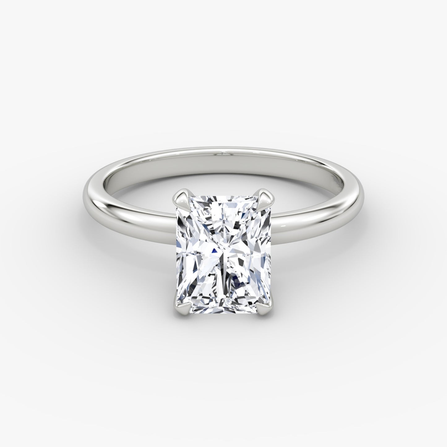 Radiant Cut Diamond Solitaire Ring - Prime & Pure
