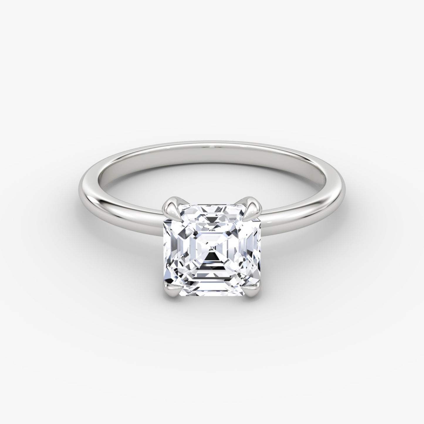 Asscher Cut Diamond Solitaire Ring - Prime & Pure
