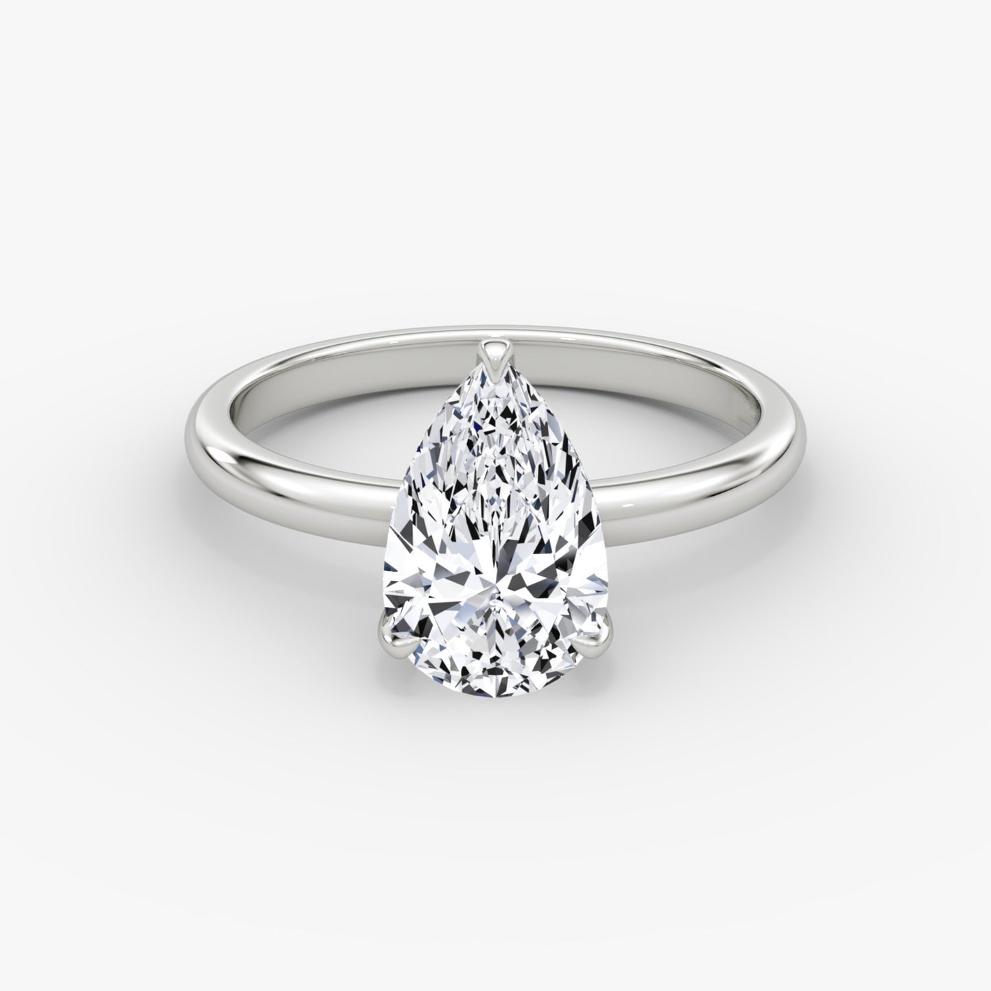 Pear Cut Diamond Solitaire Ring - Prime & Pure