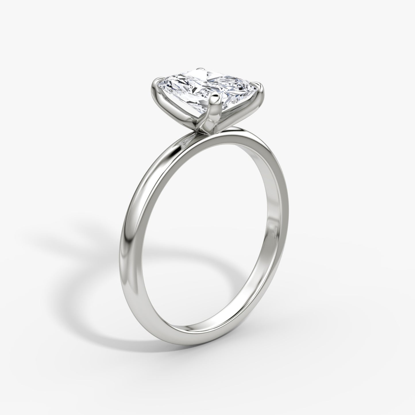 Radiant Cut Diamond Solitaire Ring - Prime & Pure