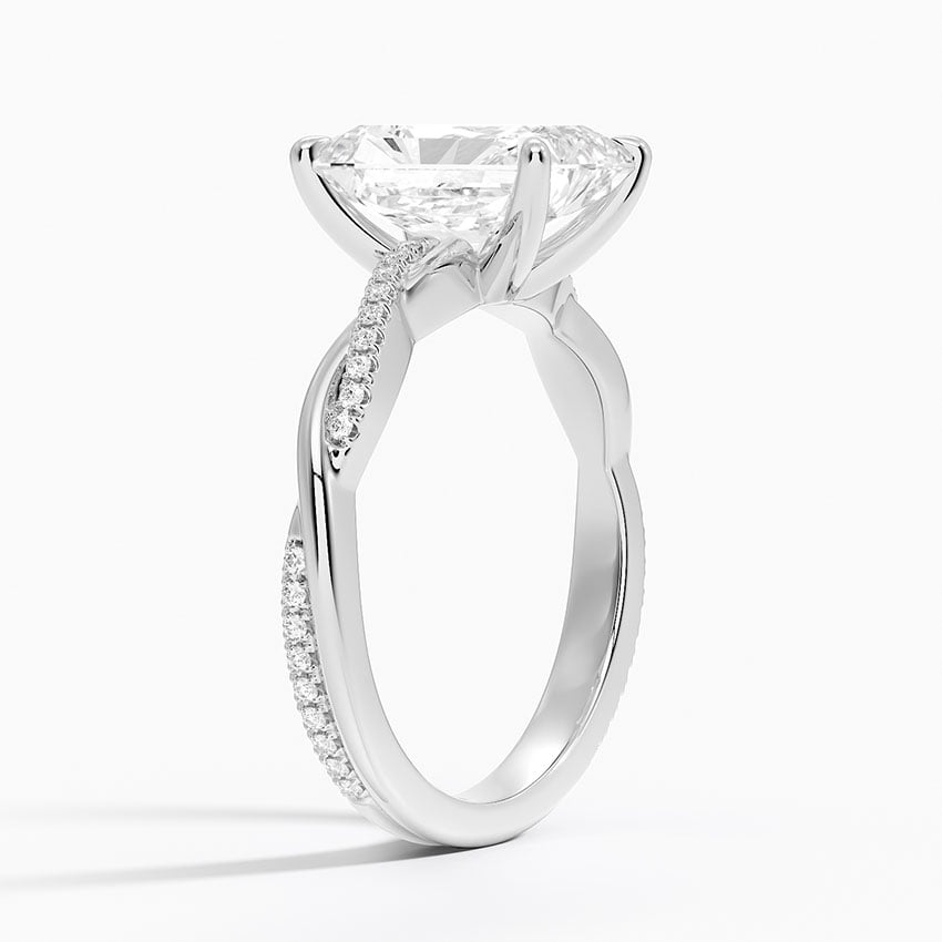 Radiant Cut Diamond Twisted Pave Band Ring - Prime & Pure