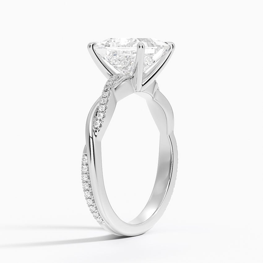 Princess Cut Diamond Twisted Pave Band Ring - Prime & Pure