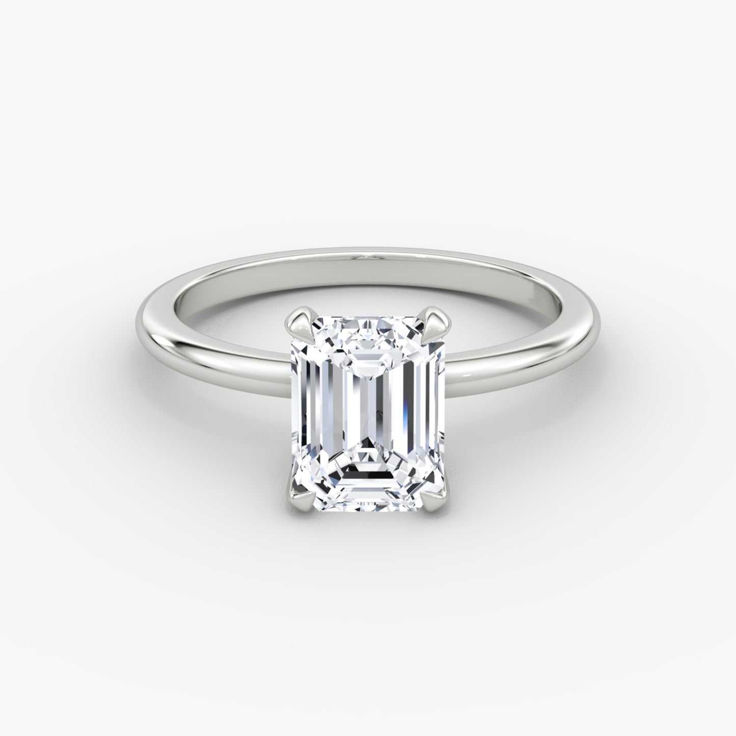 Emerald Cut Diamond Solitaire Ring - Prime & Pure