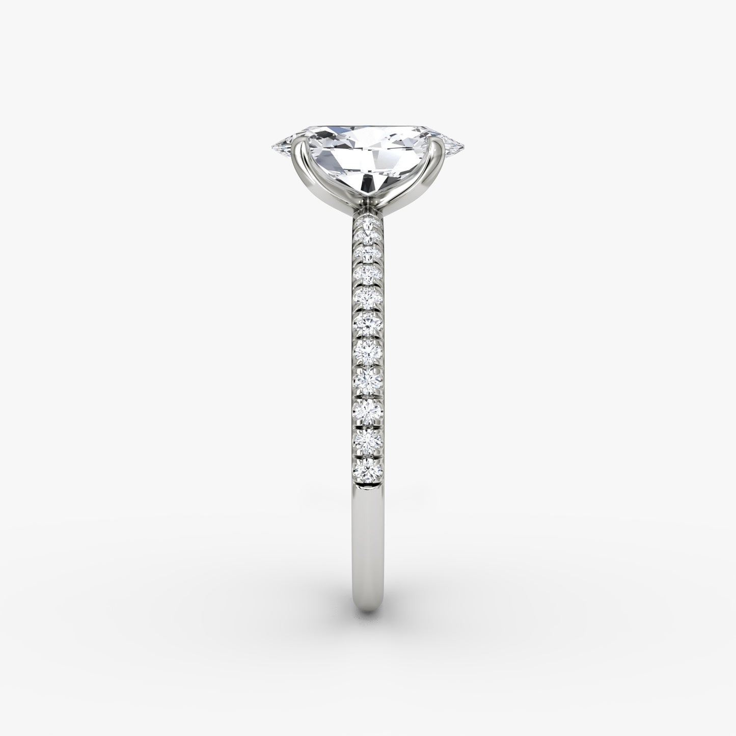 Oval Cut Diamond Pave Band Ring - Prime & Pure