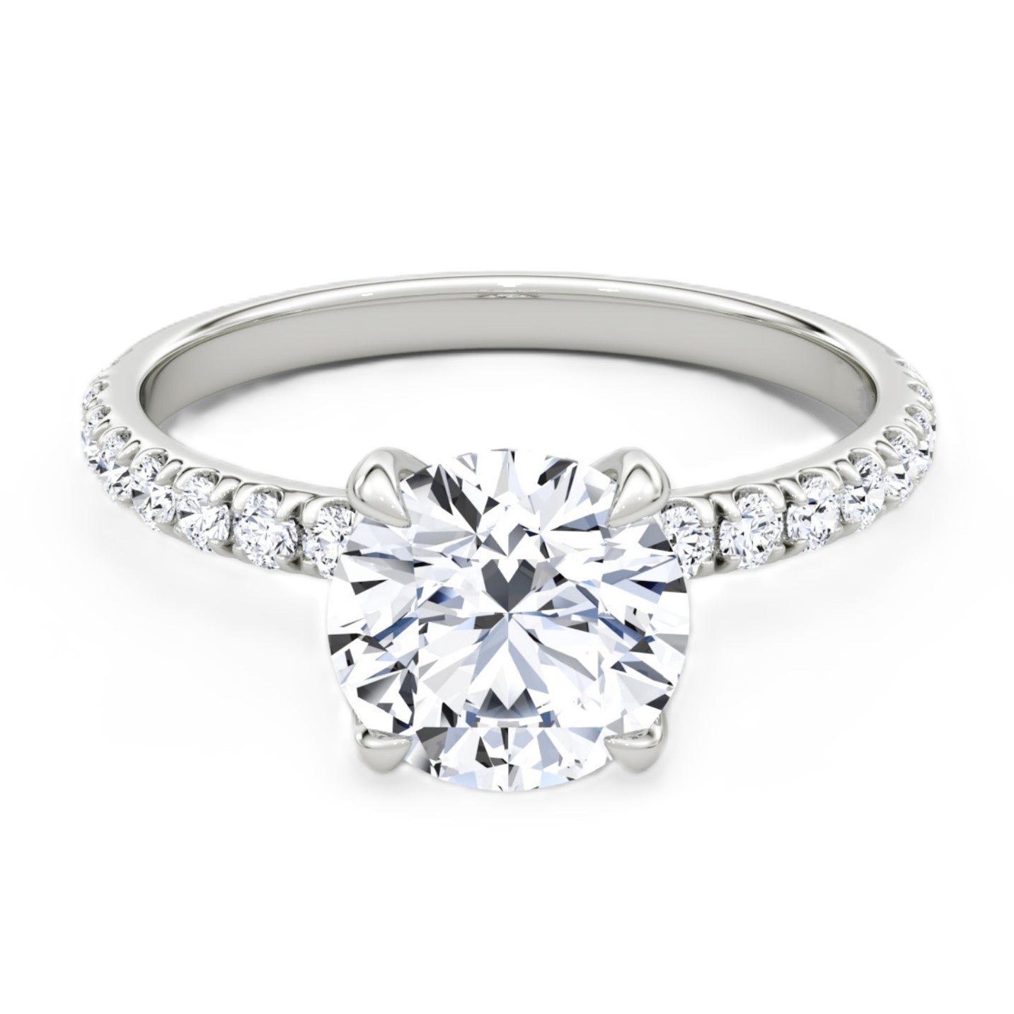 Round Brilliant Cut Diamond Pave Band Ring - Prime & Pure
