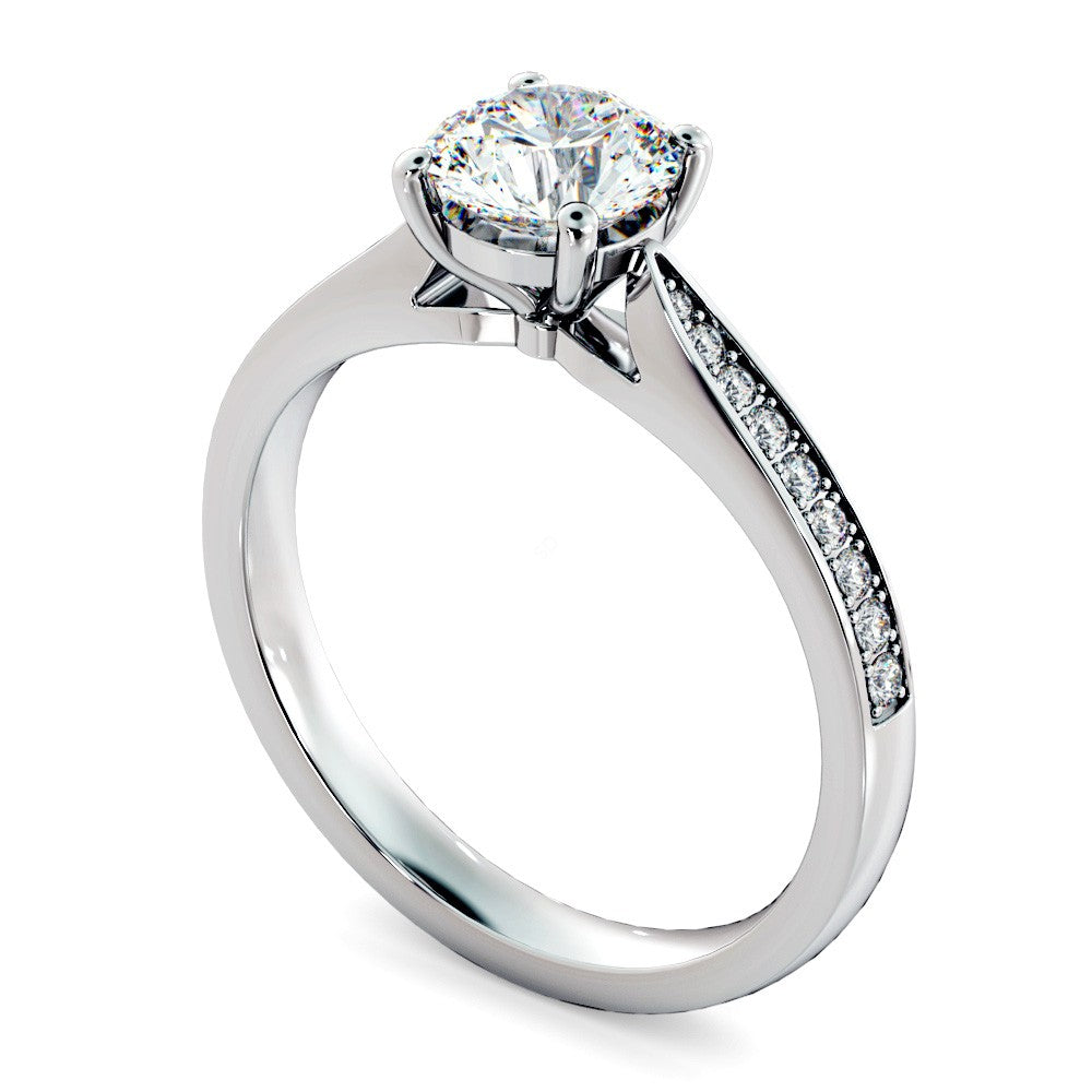 Round Cut Diamond Pave Bands Ring ST6 - Prime & Pure