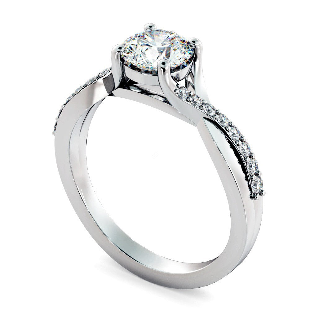 Round Cut Diamond Pave Bands Ring ST4 - Prime & Pure