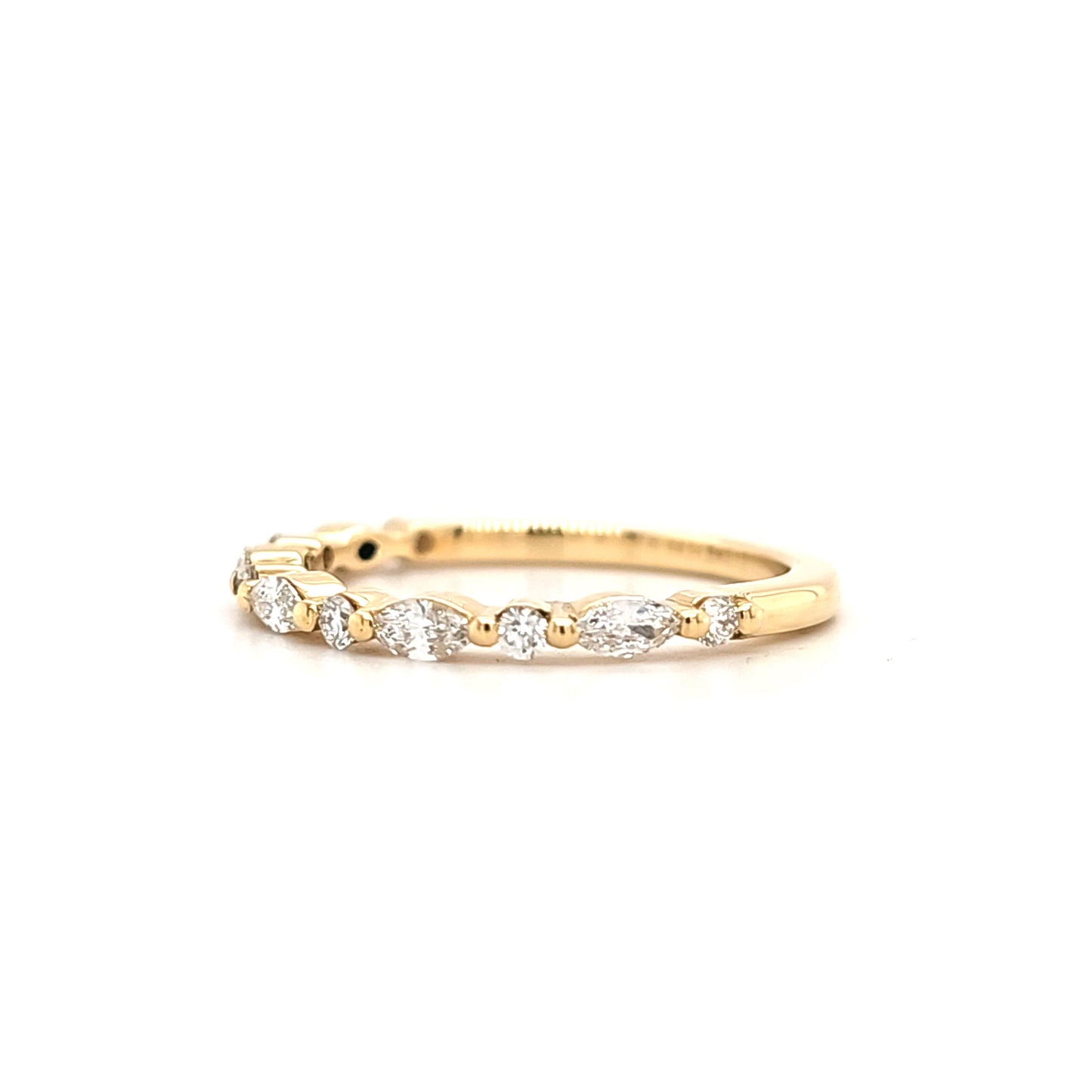 Eden - Round and Marquise Stones Wedding Ring - Prime & Pure