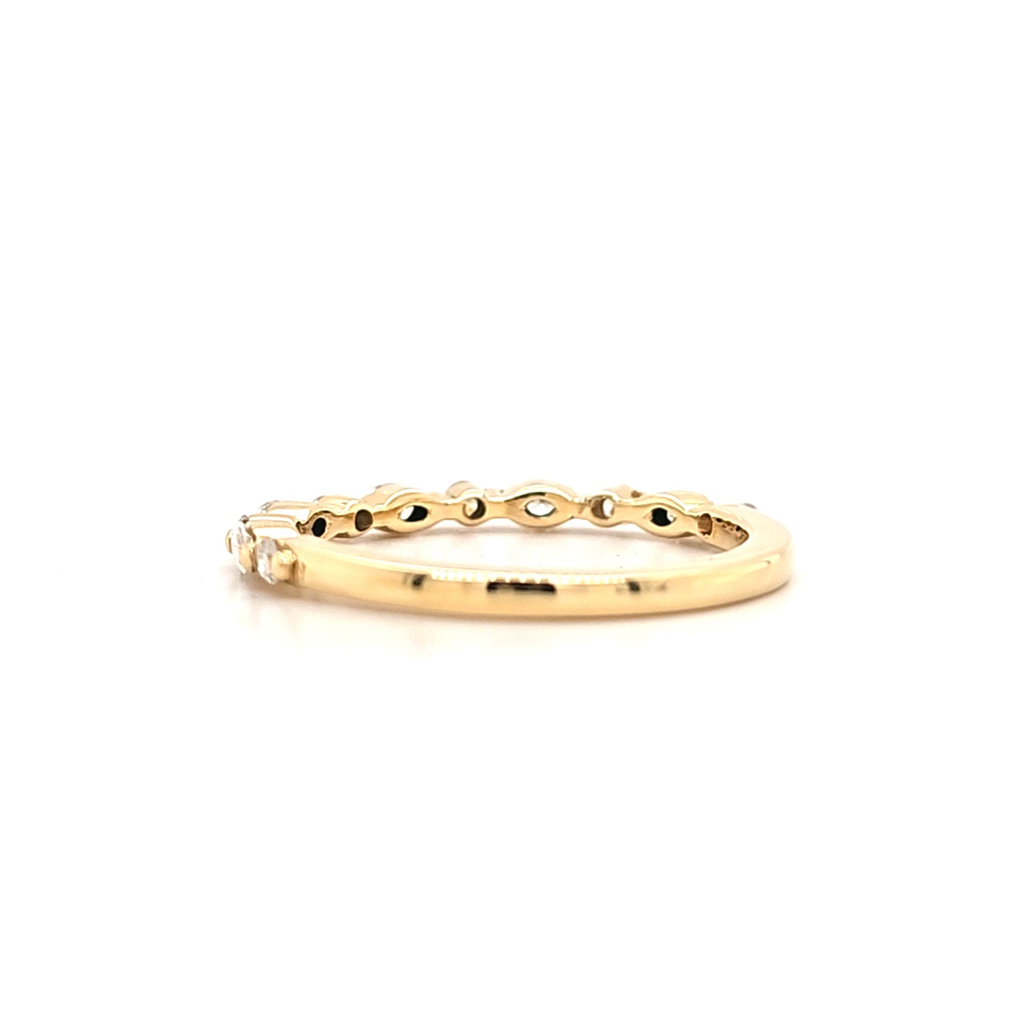 Eden - Round and Marquise Stones Wedding Ring - Prime & Pure