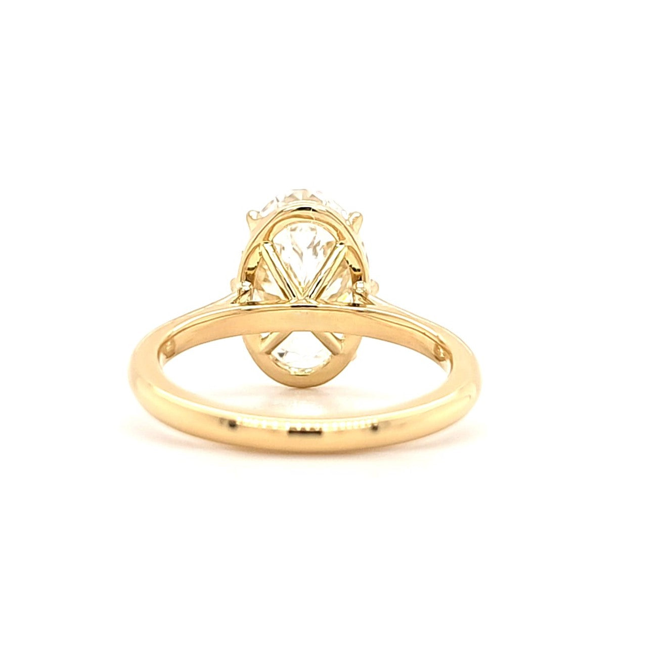 Maeve – " 3ct " Oval Cut Solitaire 6 Claw in 18k Gold (Ready) - Prime & Pure