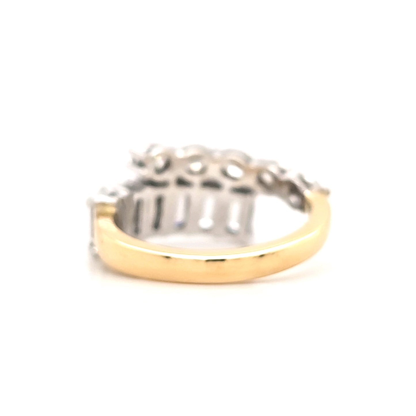 Monet - Oval and Emerald Diamonds Half Eternity Ring - Prime & Pure