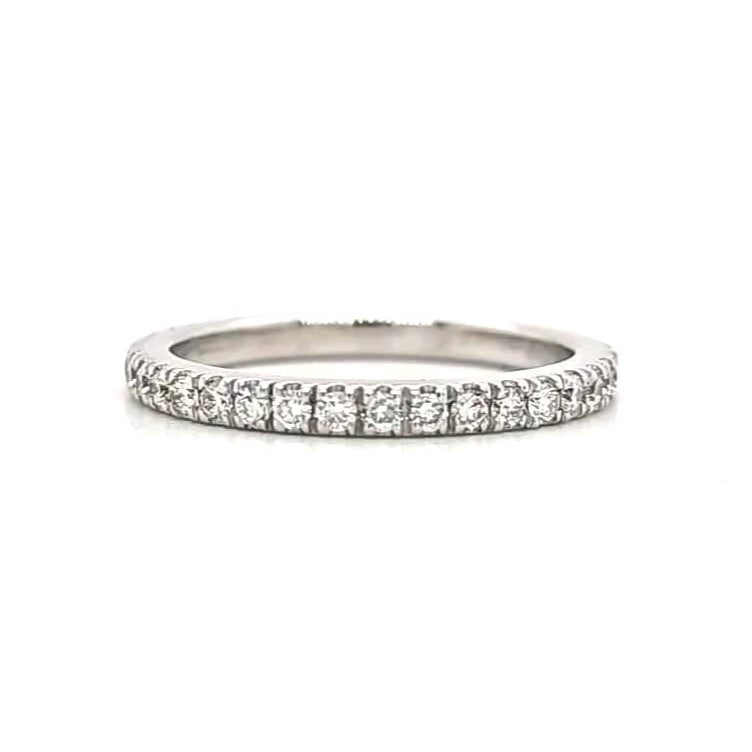 Alinta - Round Diamond Half Set Pave Band - Prime & Pure