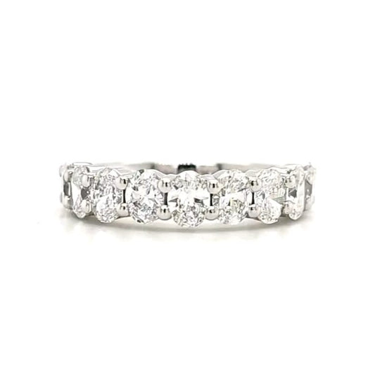Frankie - Oval Basket Set Half Eternity Ring - Prime & Pure