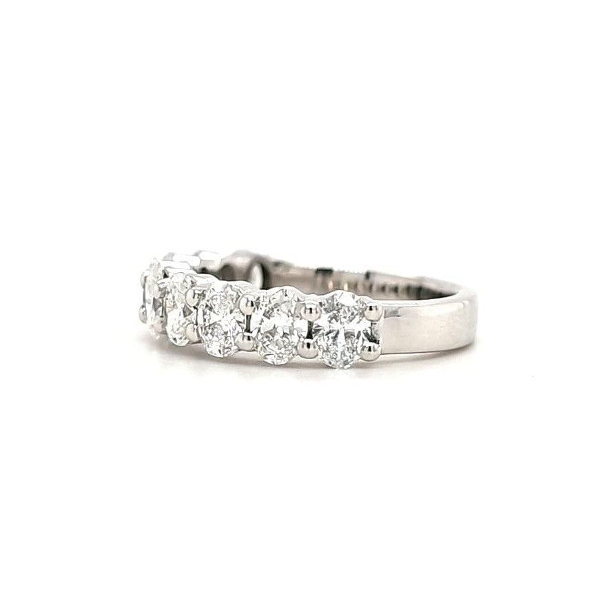 Frankie - Oval Basket Set Half Eternity Ring - Prime & Pure