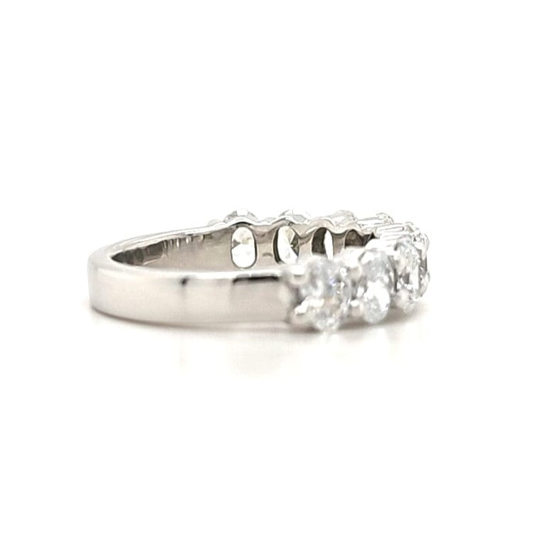 Frankie - Oval Basket Set Half Eternity Ring - Prime & Pure