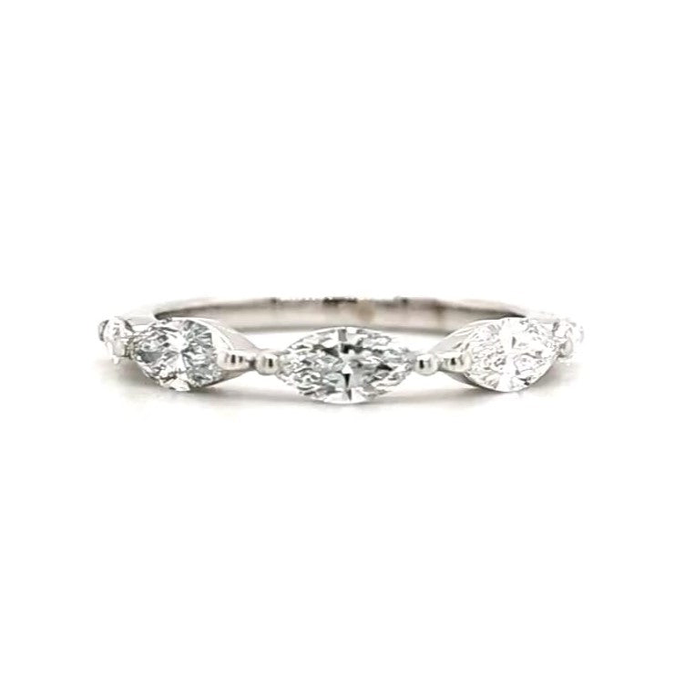 Imogen - Marquise Stones Wedding Ring 2 sizes - Prime & Pure