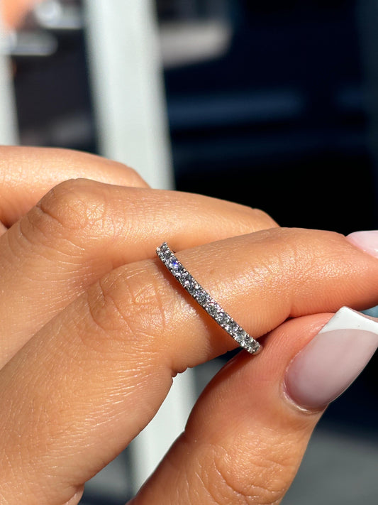 Joanna - Round Diamond Band Pave Set Ring - Prime & Pure