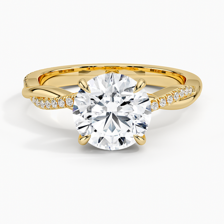 Round Cut Diamond Twisted Pave Band Ring - Prime & Pure