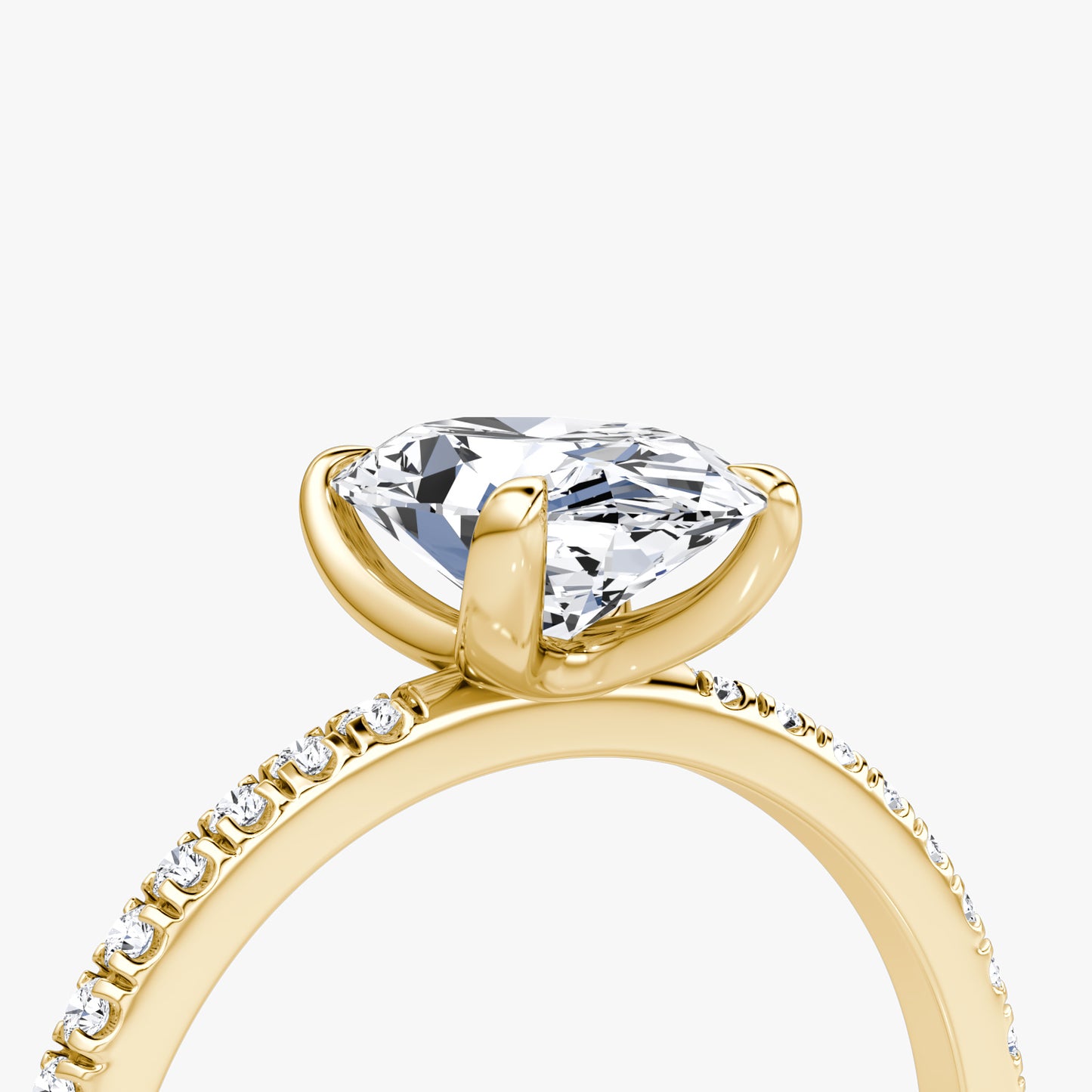 Oval Cut Diamond Pave Band Ring - Prime & Pure