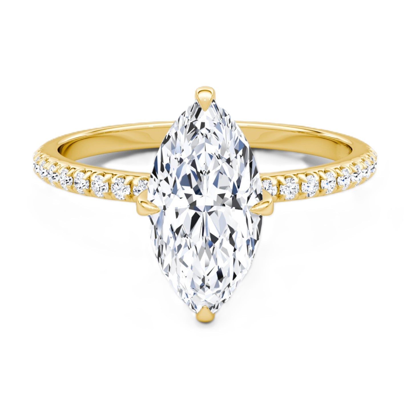 Marquise Cut Diamond Pave Band Ring - Prime & Pure