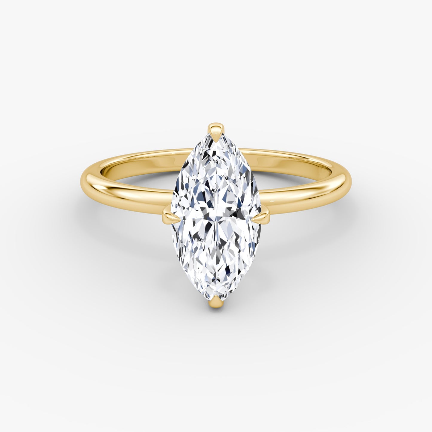 Marquise Cut Diamond Solitaire Ring - Prime & Pure