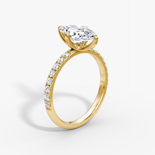 Marquise Cut Diamond Pave Band Ring - Prime & Pure