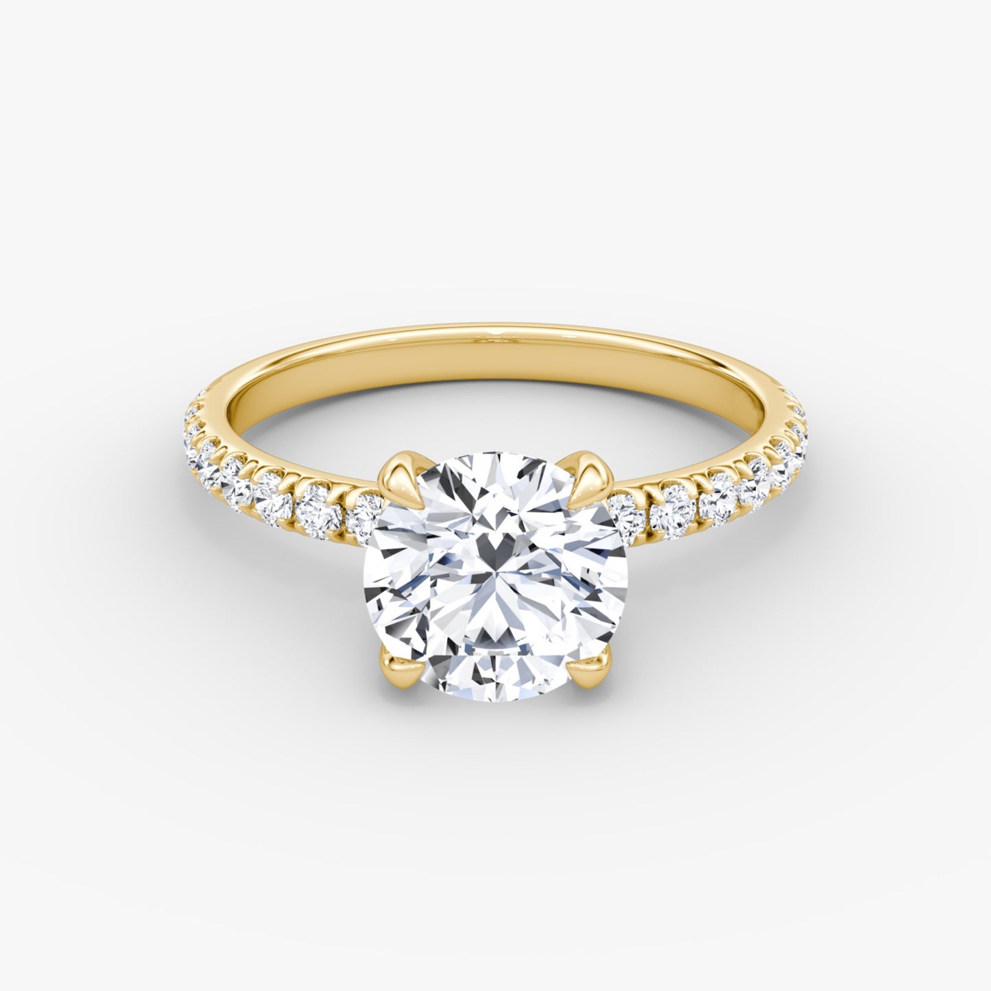 Round Brilliant Cut Diamond Pave Band Ring - Prime & Pure