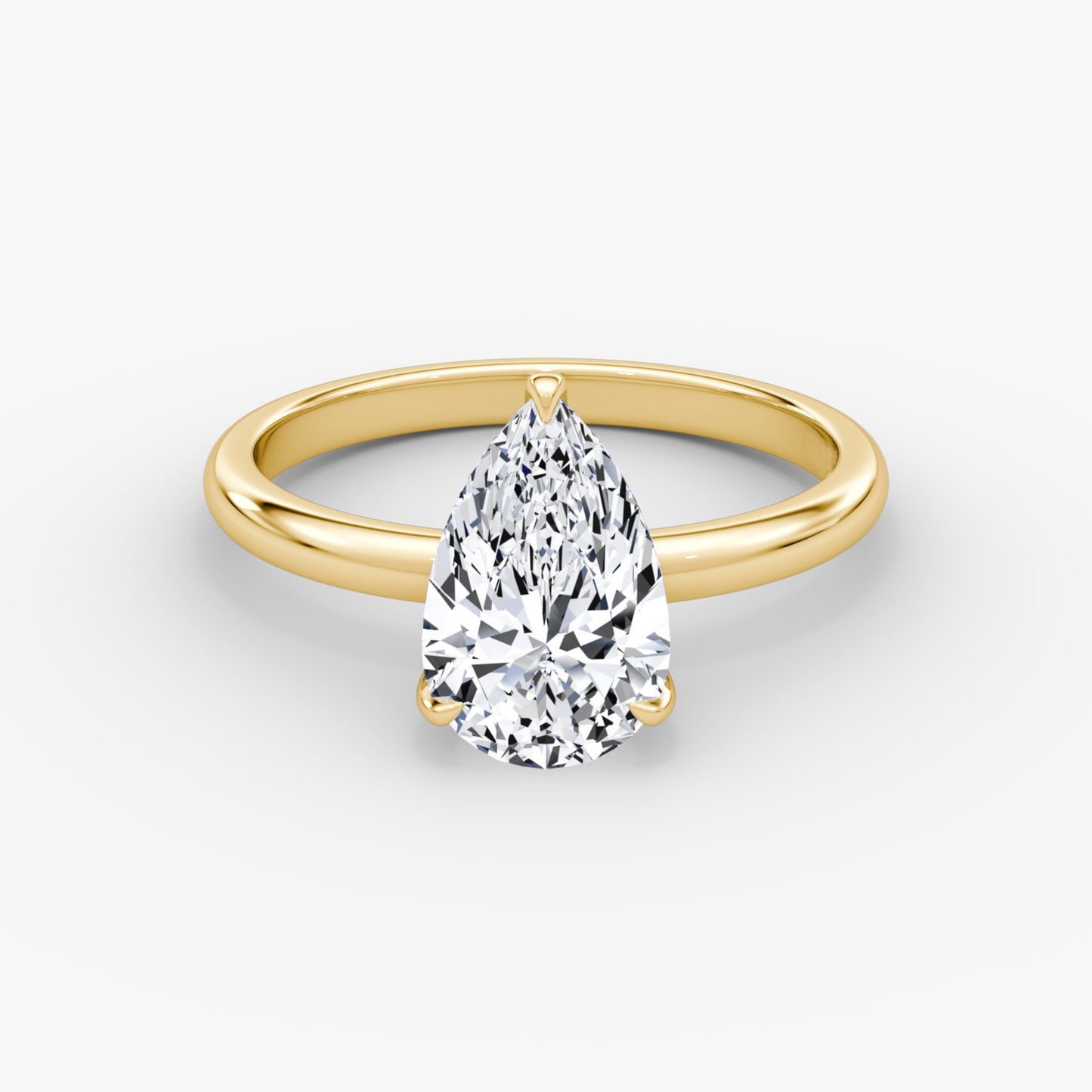 Pear Cut Diamond Solitaire Ring - Prime & Pure