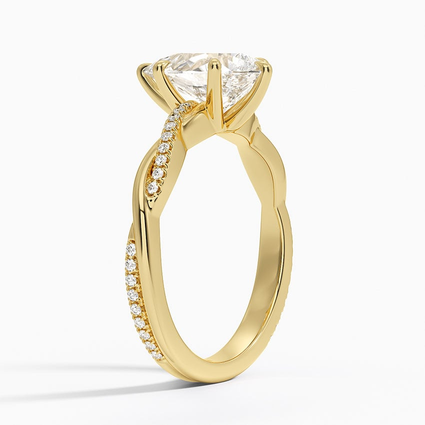Pear Cut Diamond Twisted Pave Band Ring - Prime & Pure