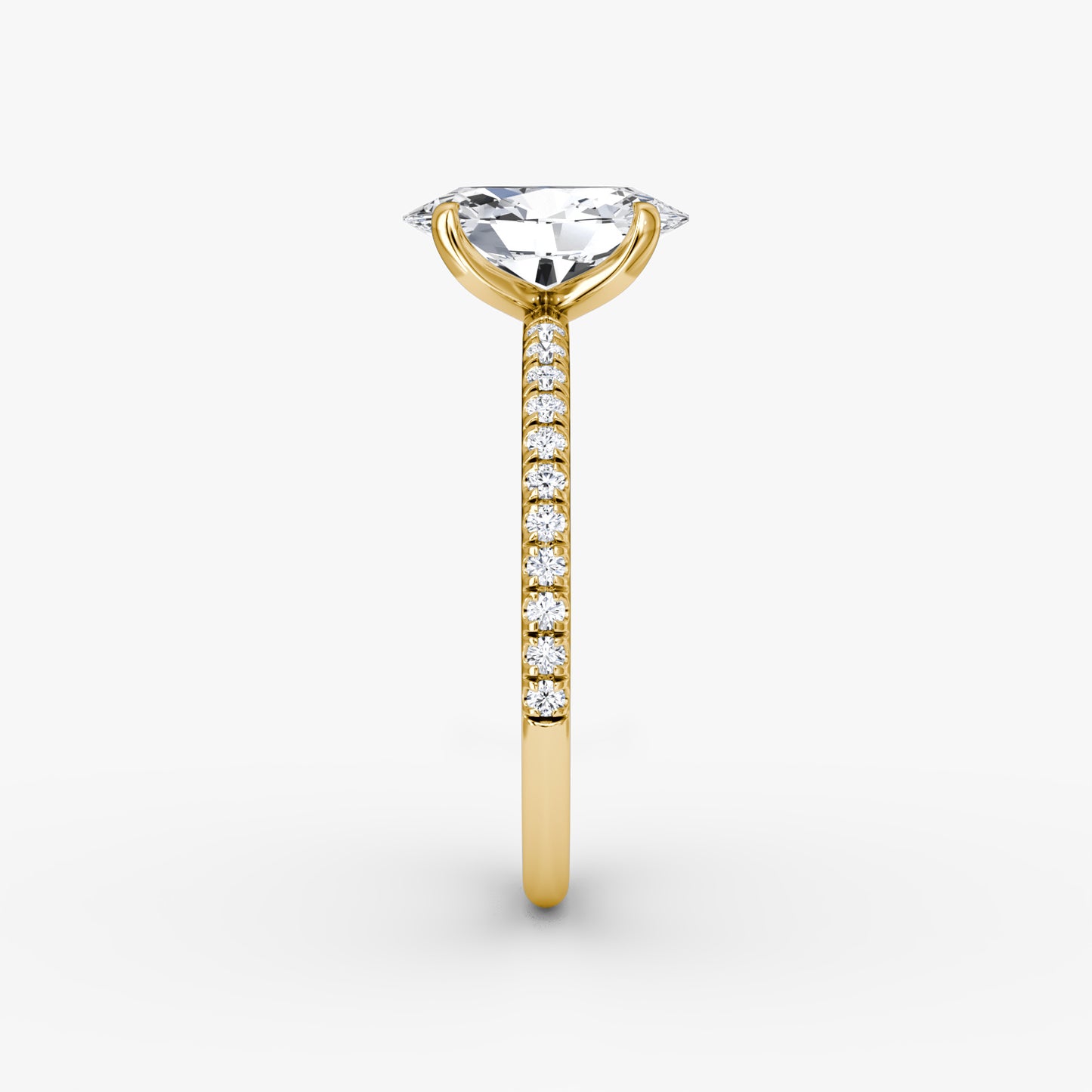 Oval Cut Diamond Pave Band Ring - Prime & Pure