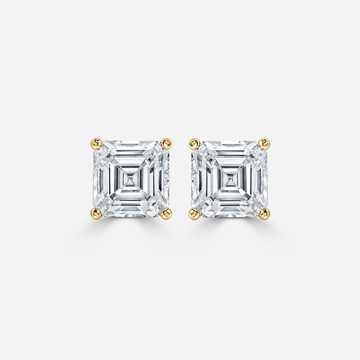 Asscher Diamond Stud Earrings - Prime & Pure