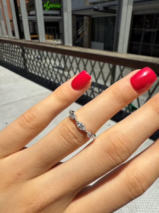 Imogen - Marquise Stones Wedding Ring 2 sizes - Prime & Pure