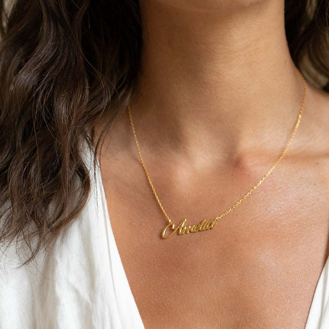 22k Gold Name Necklace by Prime & Pure Jewellery Australia - Prime & Pure