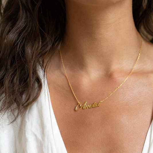 22k Gold Name Necklace by Prime & Pure Jewellery Australia - Prime & Pure