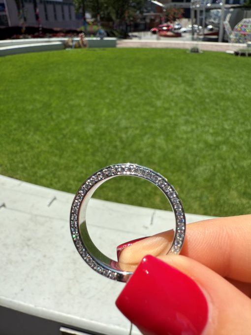 Skylar - Round Diamond Channel Set with pave sides - Prime & Pure