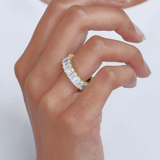 Emerald-Cut Full-Eternity Ring - Prime & Pure