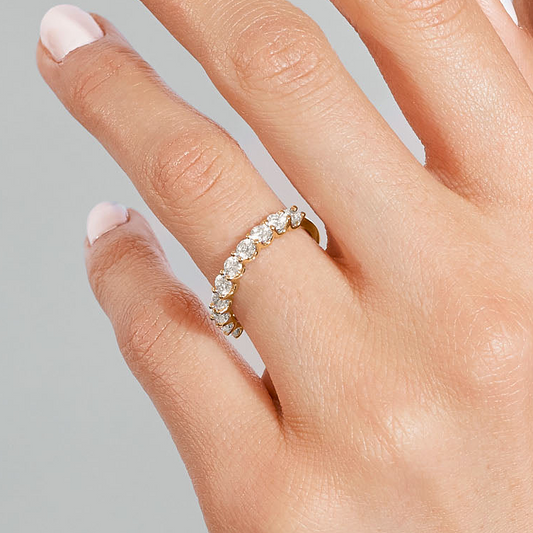 Round Diamond Semi-Eternity Ring - Prime & Pure