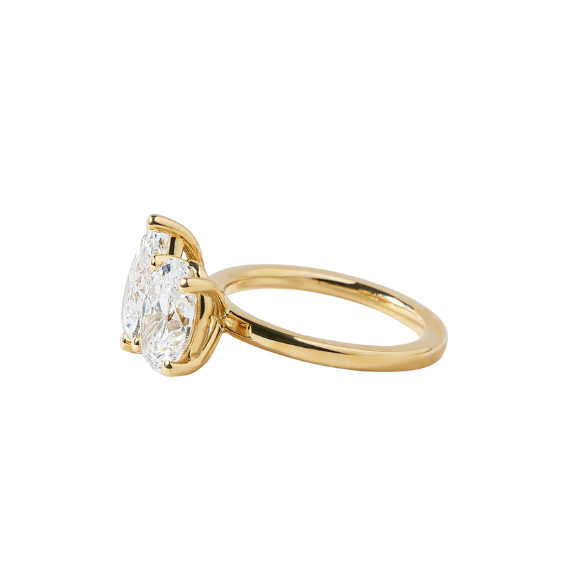 Tima – Toi et Moi Ring Pear cut 1.5ct and Oval cut 0.75ct Engagement Ring - Prime & Pure