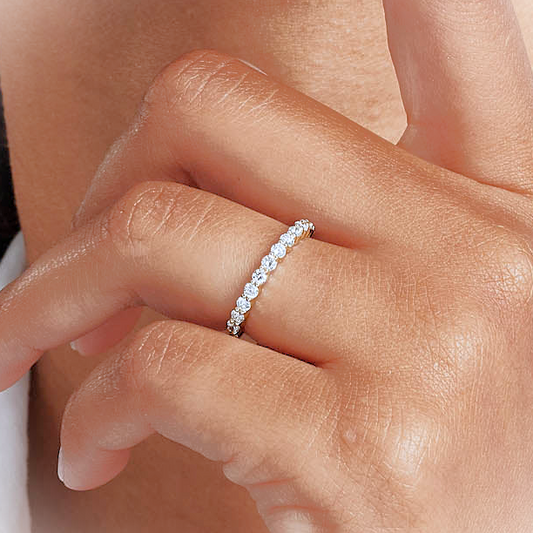 Half-Eternity Diamond Wedding Ring - Prime & Pure