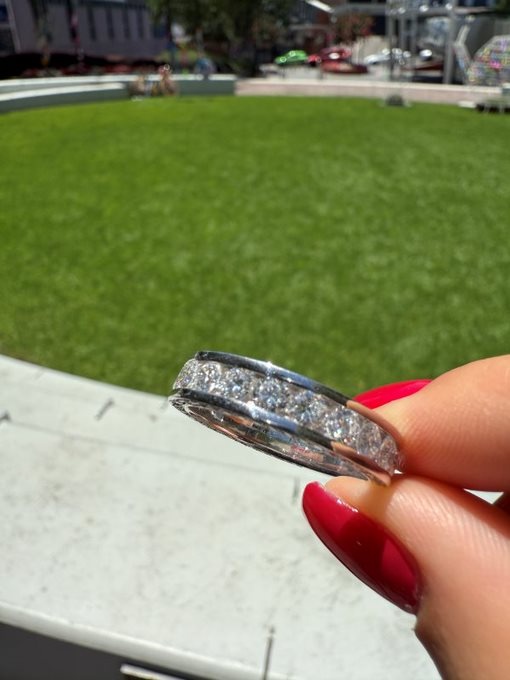 Skylar - Round Diamond Channel Set with pave sides - Prime & Pure