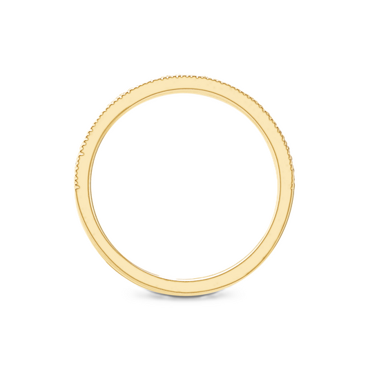 Diamond Pavé Milgrain Wedding Ring - Prime & Pure