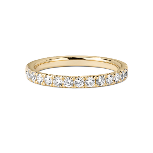 Timeless Diamond Halfway Pavé Wedding Ring - Prime & Pure