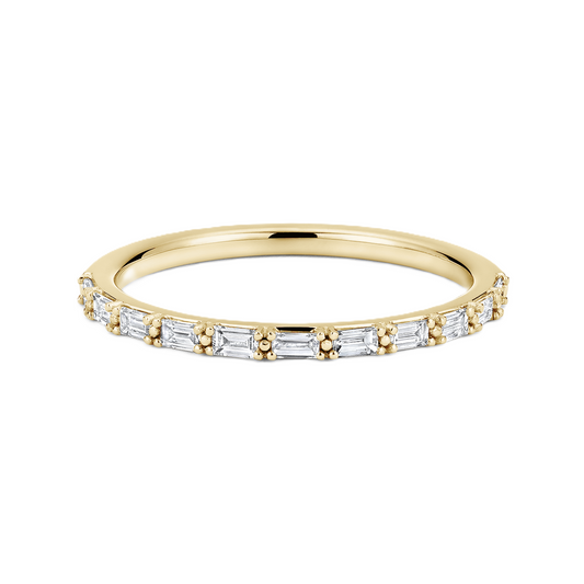 Baguette Diamond Wedding Ring with Prongs - Prime & Pure