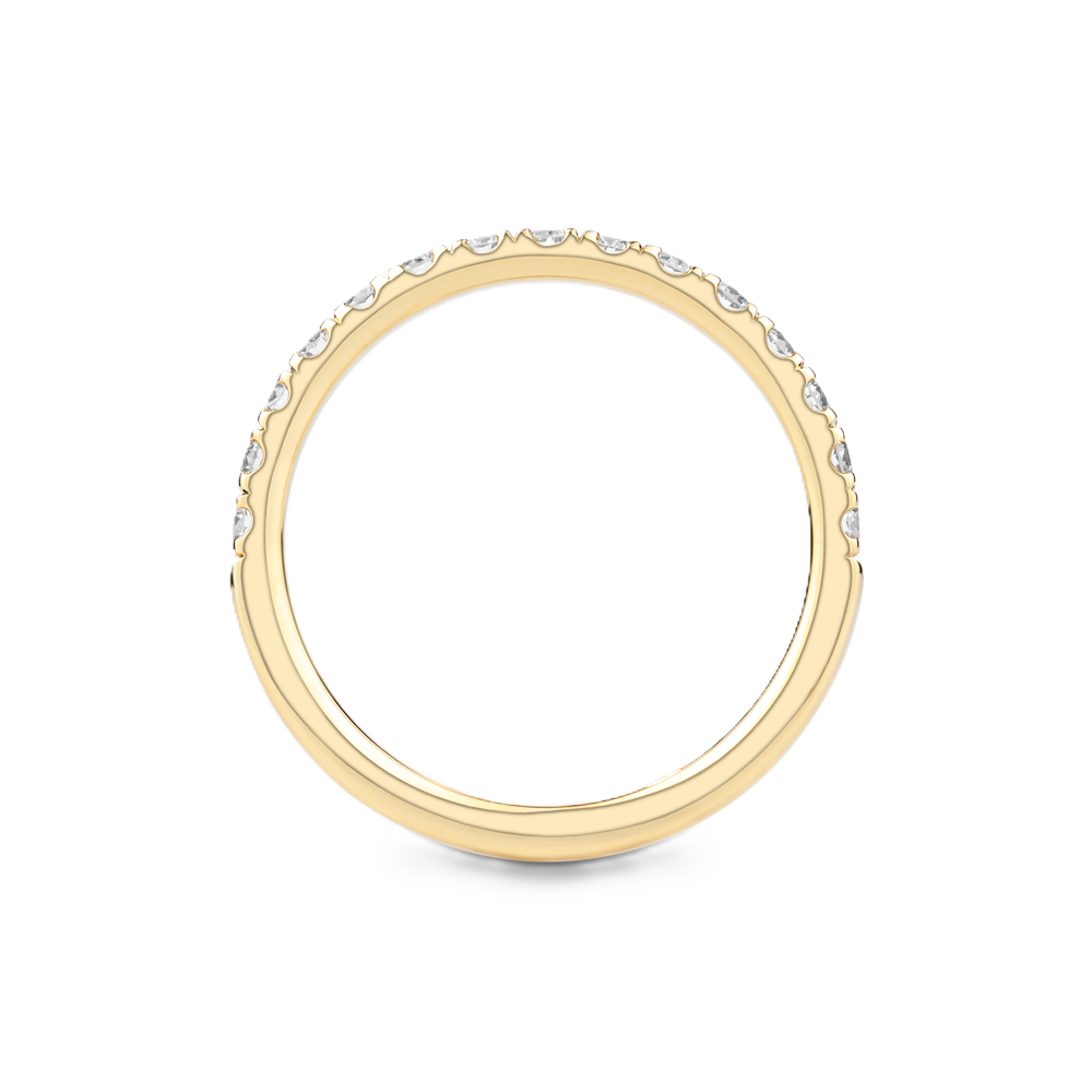 Timeless Diamond Halfway Pavé Wedding Ring - Prime & Pure