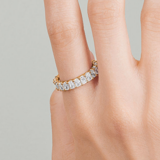 Radiant Cut Diamond Eternity Ring - Prime & Pure
