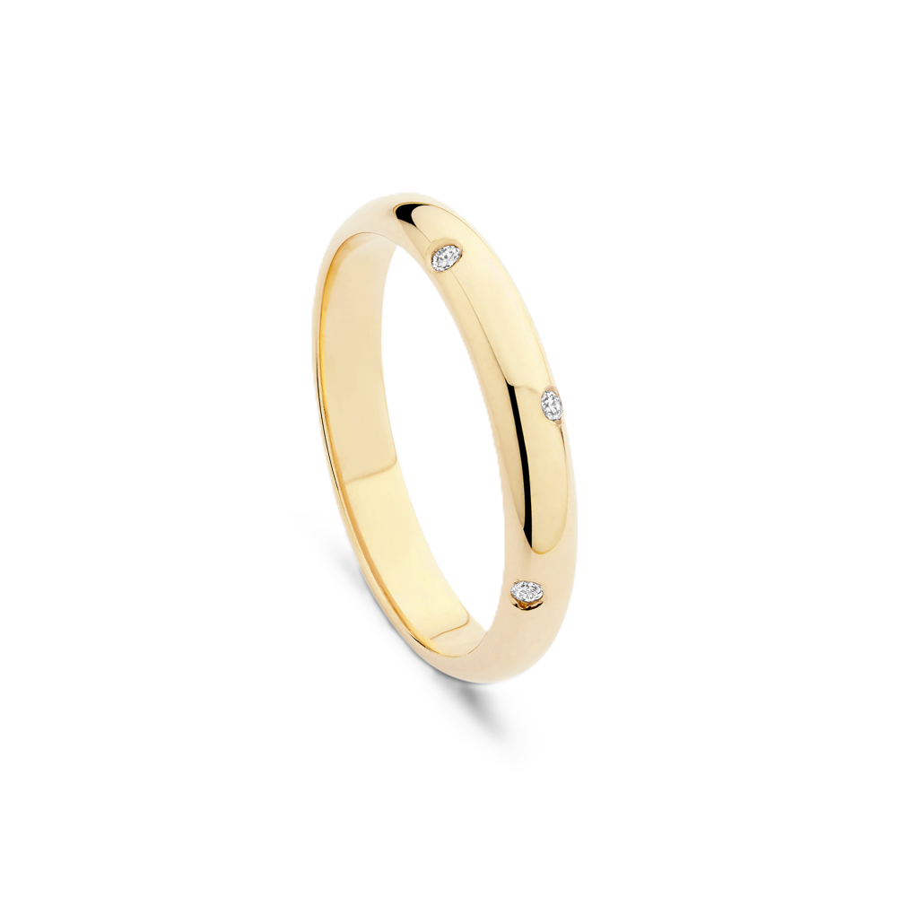 Bombé Diamond Wedding Ring - Prime & Pure
